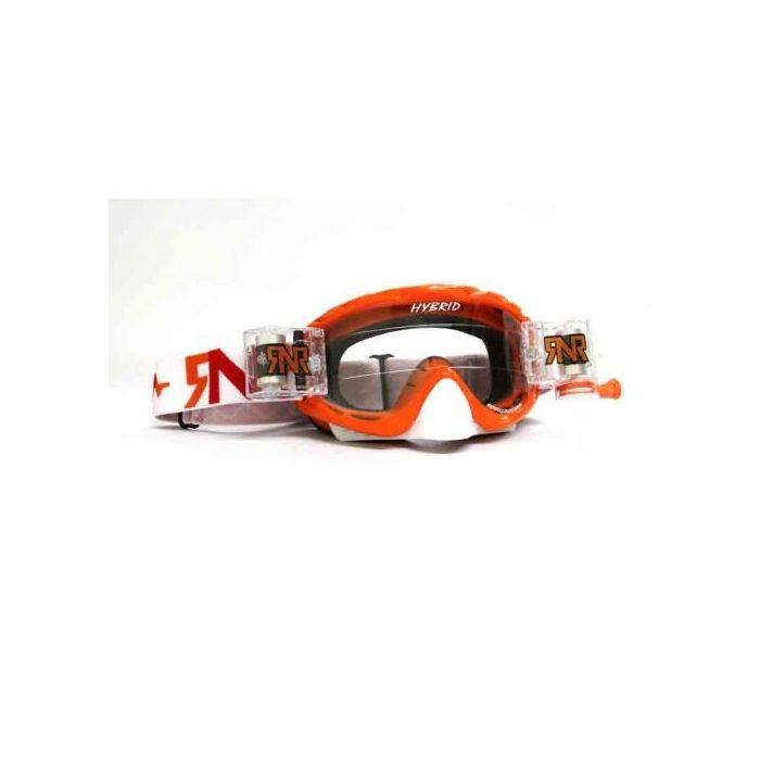 RNR Hybrid Orange Fully Loaded Goggle Roll Off And Tear Off