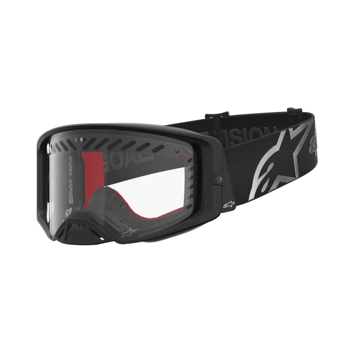 Alpinestars 2027 Supertech Dura Air Fluid MX Goggles Black Silver Clear