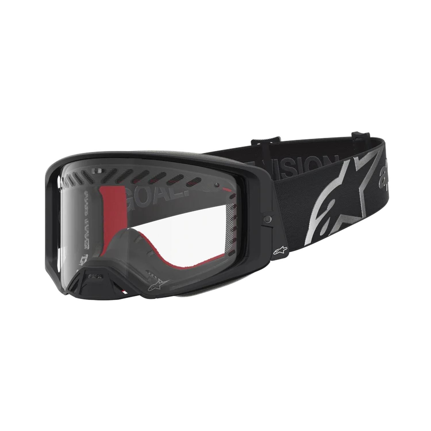 Alpinestars 2027 Supertech Dura Air Fluid MX Goggles Black Silver Clear