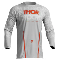 Thor 2024 Pulse Mono Light Grey Orange Motocross Combo Kit
