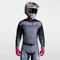 Alpinestars 2027 Racer Amber MX Jersey Graystone Cold Gray Light Lilac