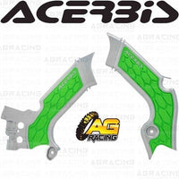 Acerbis X-Grip Frame Protector Guards Grey Green For Kawasaki KX 250 2021-2024