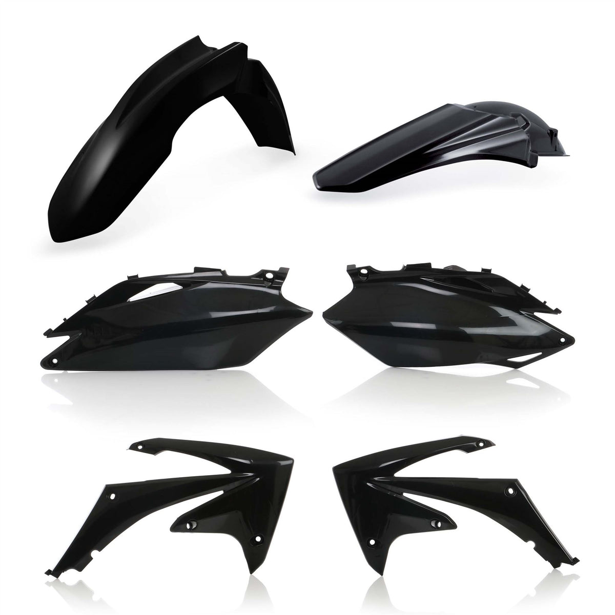 Acerbis Plastic Kit Black For HONDA CRF 450 R 2009-2010