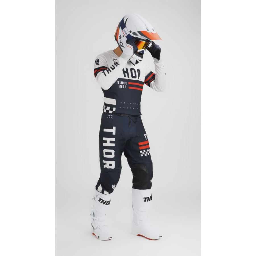 thor racing gear Thor Pulse Combat Midnight Vintage White Motocross Combo Kit CLEARANCE