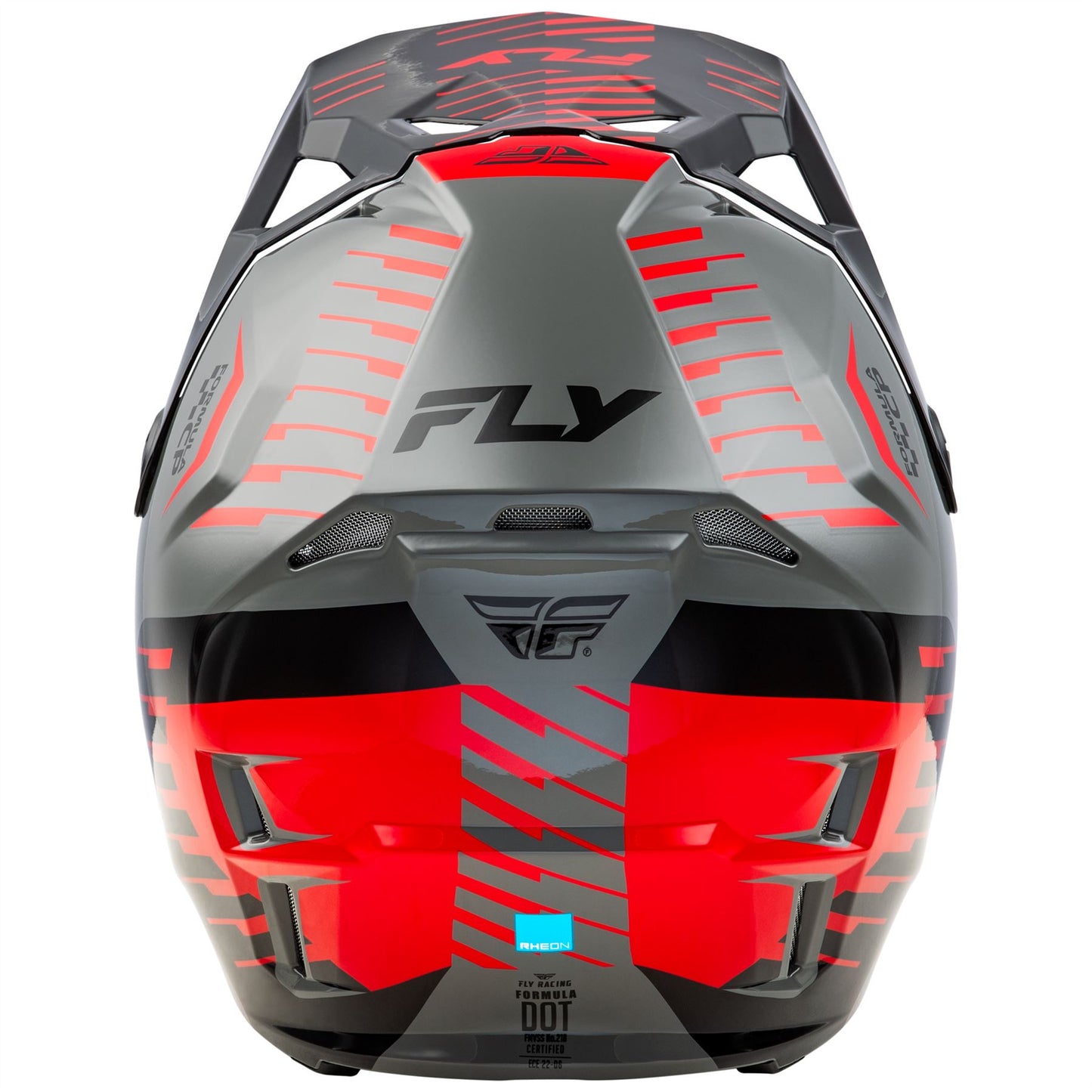 Fly Racing 2025 Formula CP Slice Motocross Helmet Grey Red Black