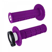 ODI Half Waffle MX Lock-On Grip Set Purple For Yamaha YZ 450F 2014-2024