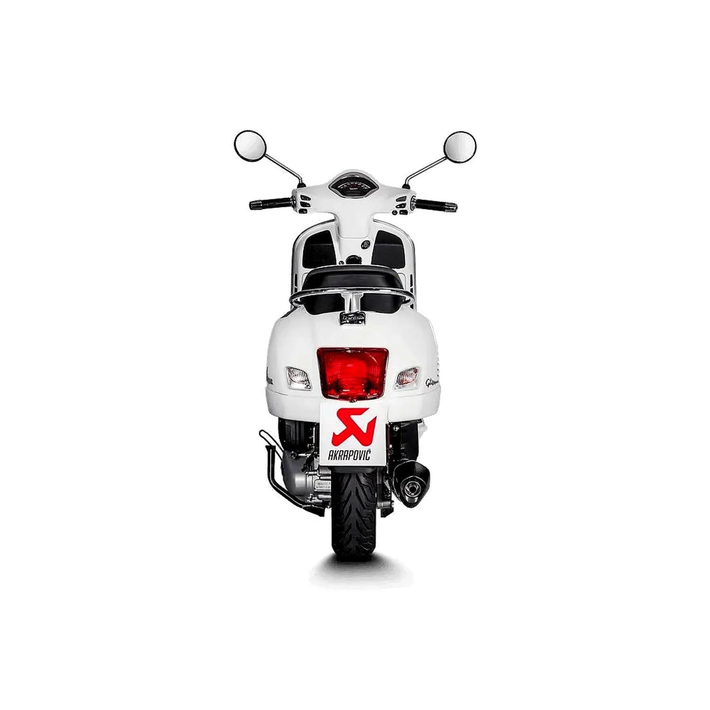Akrapovic Stainless Steel Black Line Slip On Silencer For Vespa GTS 125 IGET ABS 2021-2024