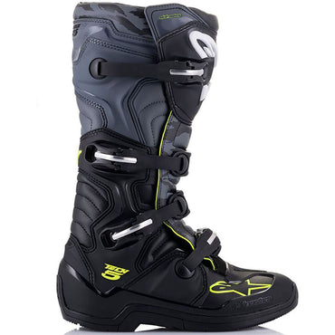 Alpinestars 2026 Tech 5 Motocross Boots Black Cool Grey Yellow Fluo