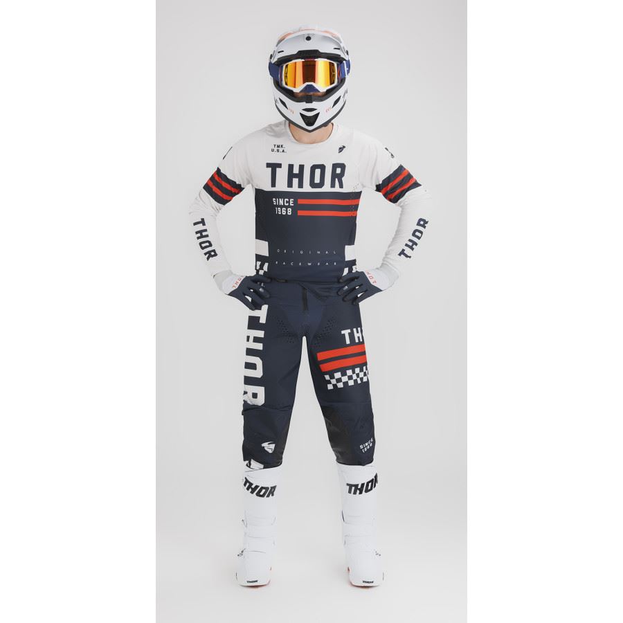 Thor Pulse Combat Midnight Vintage White Motocross Combo Kit CLEARANCE