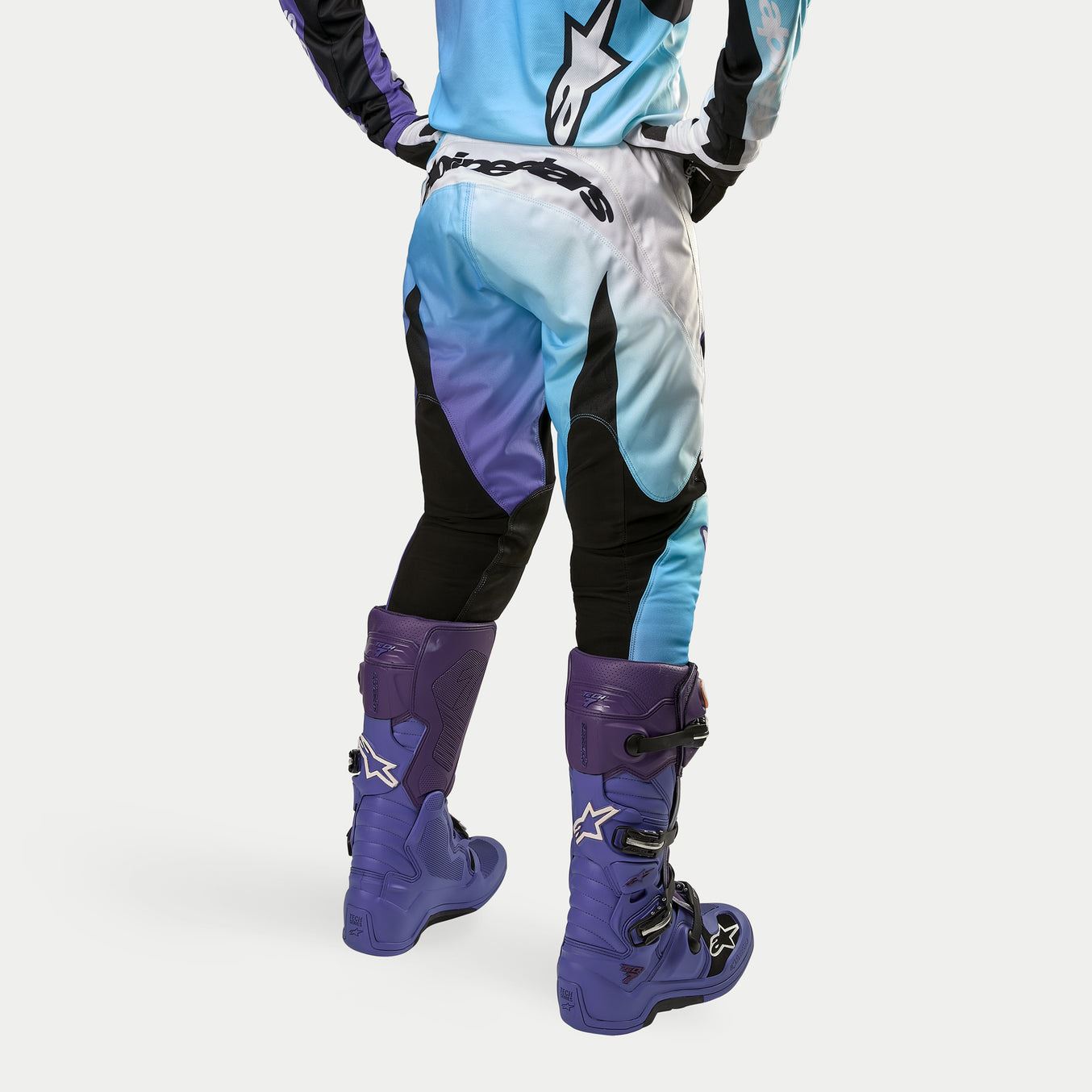 Alpinestars 2024 Stella Fluid Womens Motocross Combo Kit Pants Jersey White Turquoise CLEARANCE