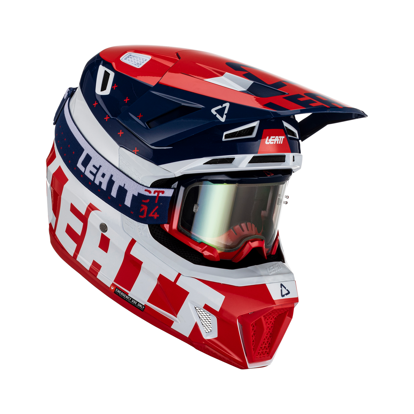 Leatt 2023 Helmet Moto 7.5 V23 Royal with 4.5 Goggles & Helmet Bag