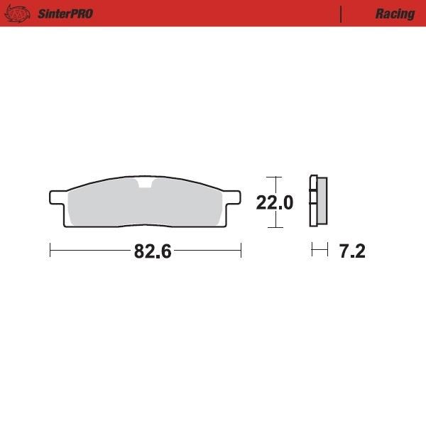 Moto-Master Front Left Pro Racing Sintered Brake Pads For Yamaha TT-R 125 2003-2025