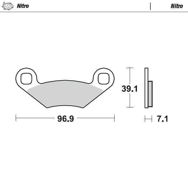 Moto-Master Front Left Nitro Sintered Brake Pads For Polaris Ace 500 2017-2019