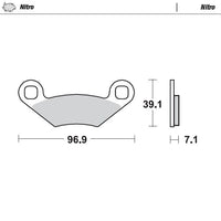 Moto-Master Front Left Nitro Sintered Brake Pads For Polaris Ace 500 2017-2019