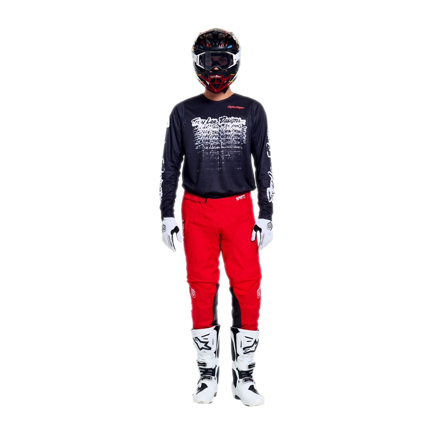 Troy Lee Designs Spring 2026 GP Pro Stamp MX Combo Kit Black Red
