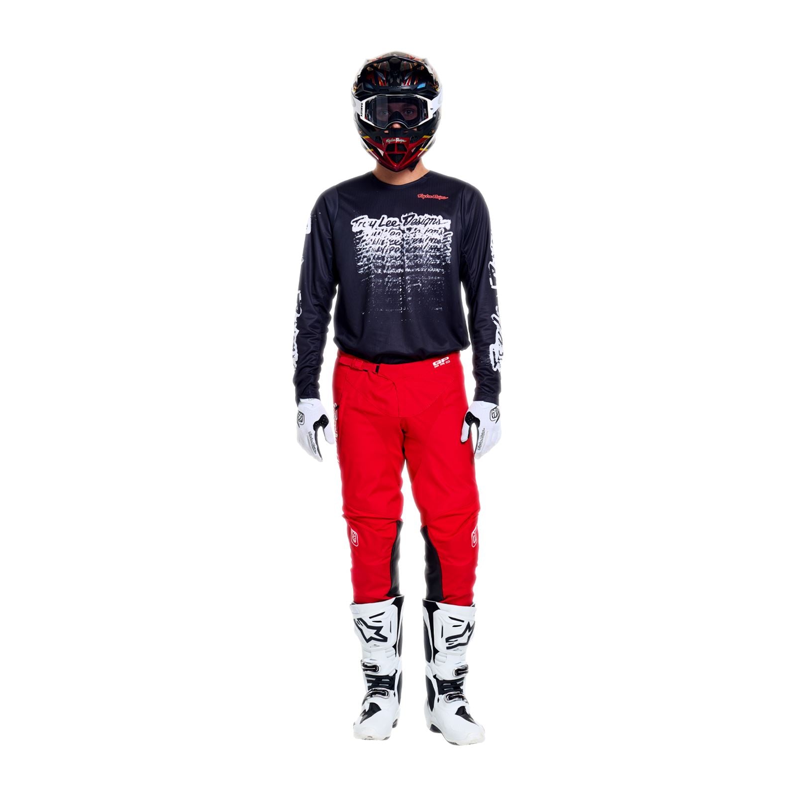 Troy Lee Designs Spring 2026 GP Pro Stamp MX Combo Kit Black Red