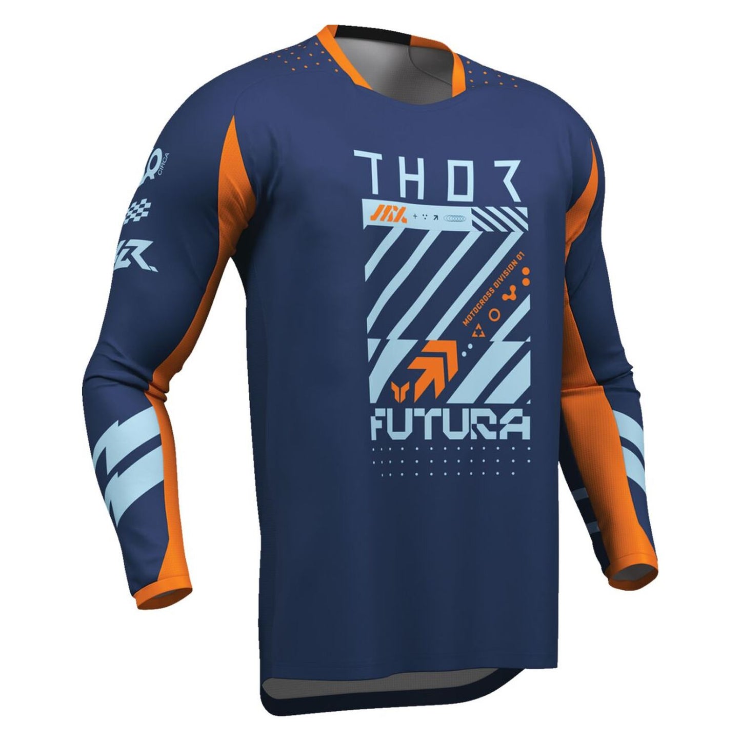 Thor 2026 Launchmode Futura Navy Orange MX Combo Kit