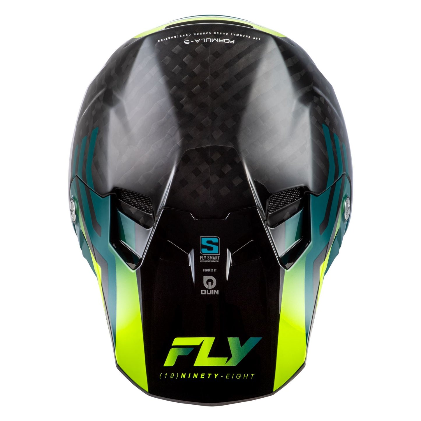 Fly Racing 2026 Motocross Helmet Formula S Byte Carbon Teal Lime