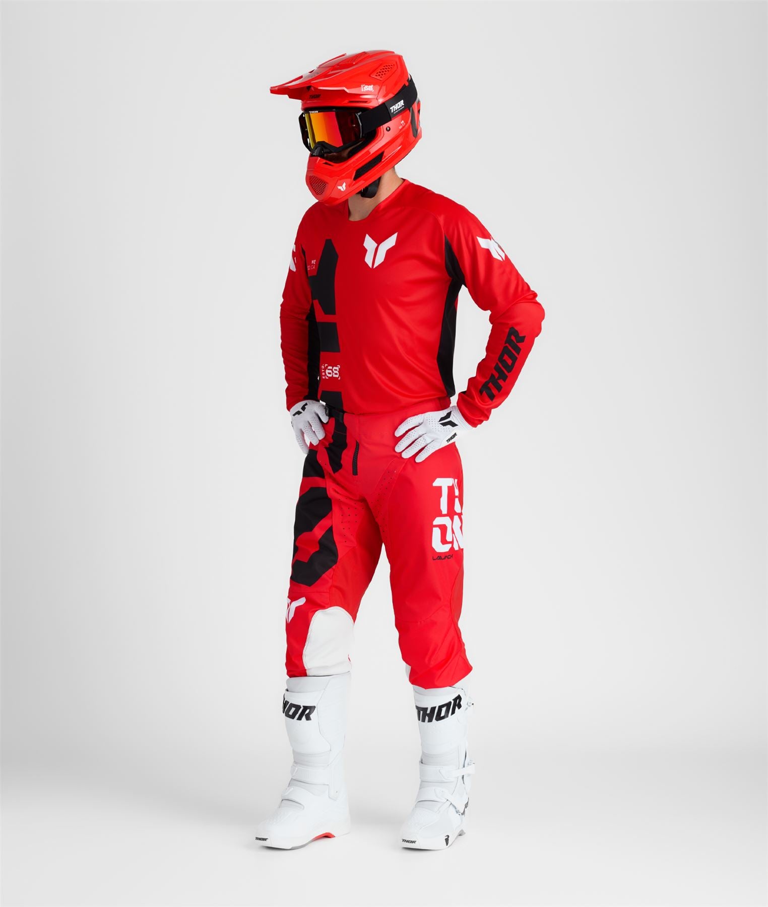 Thor 2026 Motocross Combo Kit Launchmode Forge Red