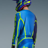 Alpinestars 2026 Fluid Apex Motocross Jersey Blue Yellow Flo