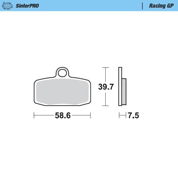 Moto-Master Front Left Pro Racing GP Sintered Brake Pads For Sherco ST 80 (Formula caliper) 2013-2014