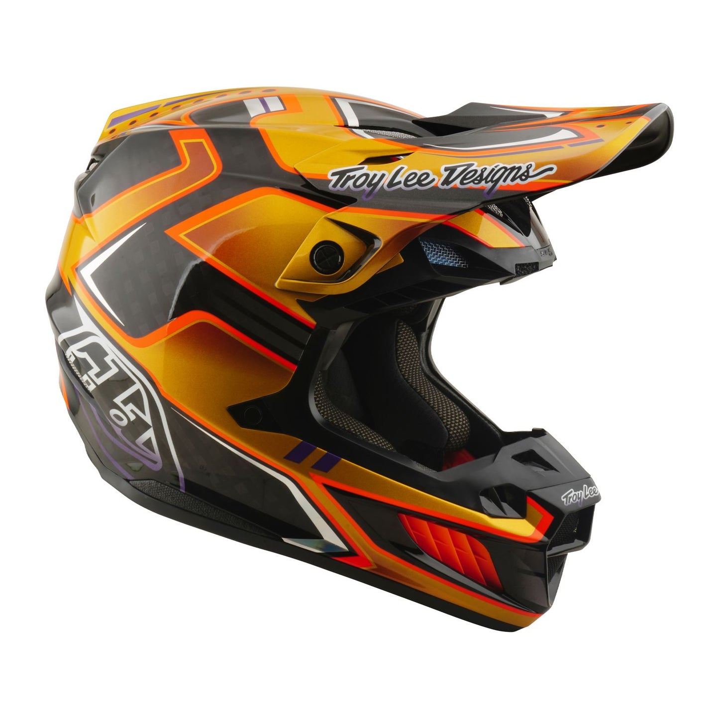 Troy Lee Designs Spring 2026 MX SE5 Carbon Overspray Helmets Gold