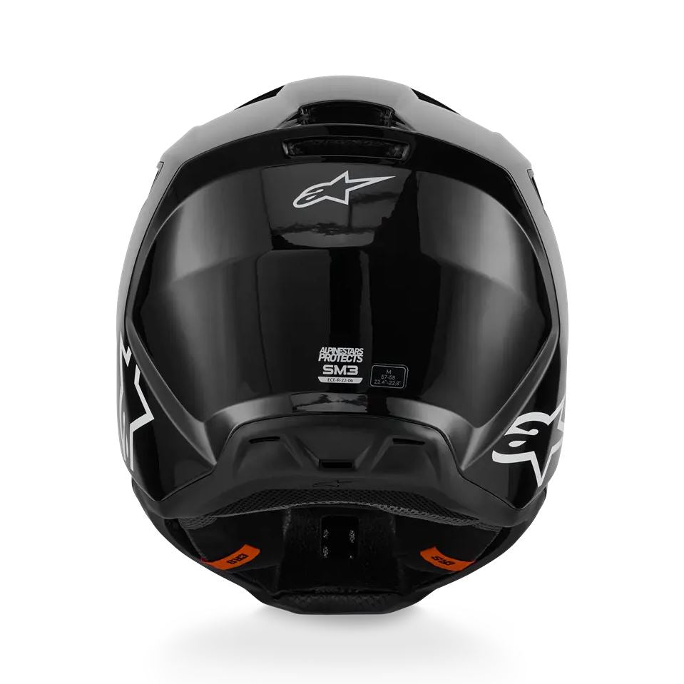 Alpinestars 2026 SM3 Solid Motocross Helmet Gloss Black