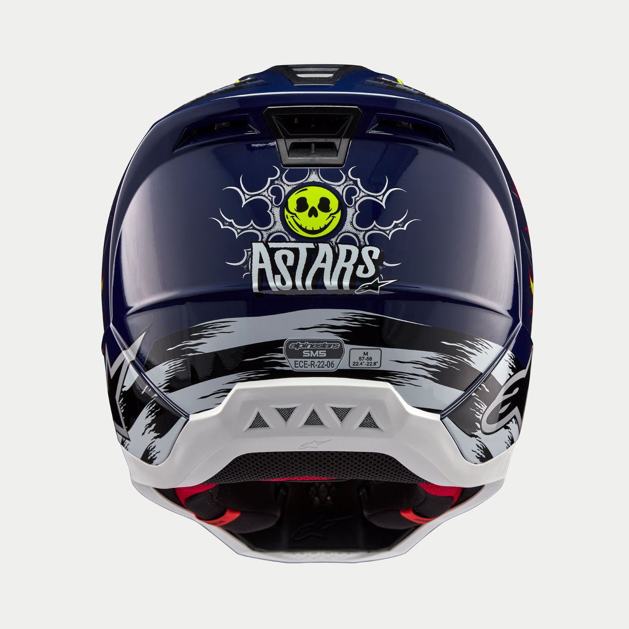 Alpinestars 2026 Supertech SM5 Rash Night Navy Yellow Fluo Motocross Helmet