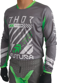 Thor 2026 Launchmode Futura Charcoal Green MX Combo Kit