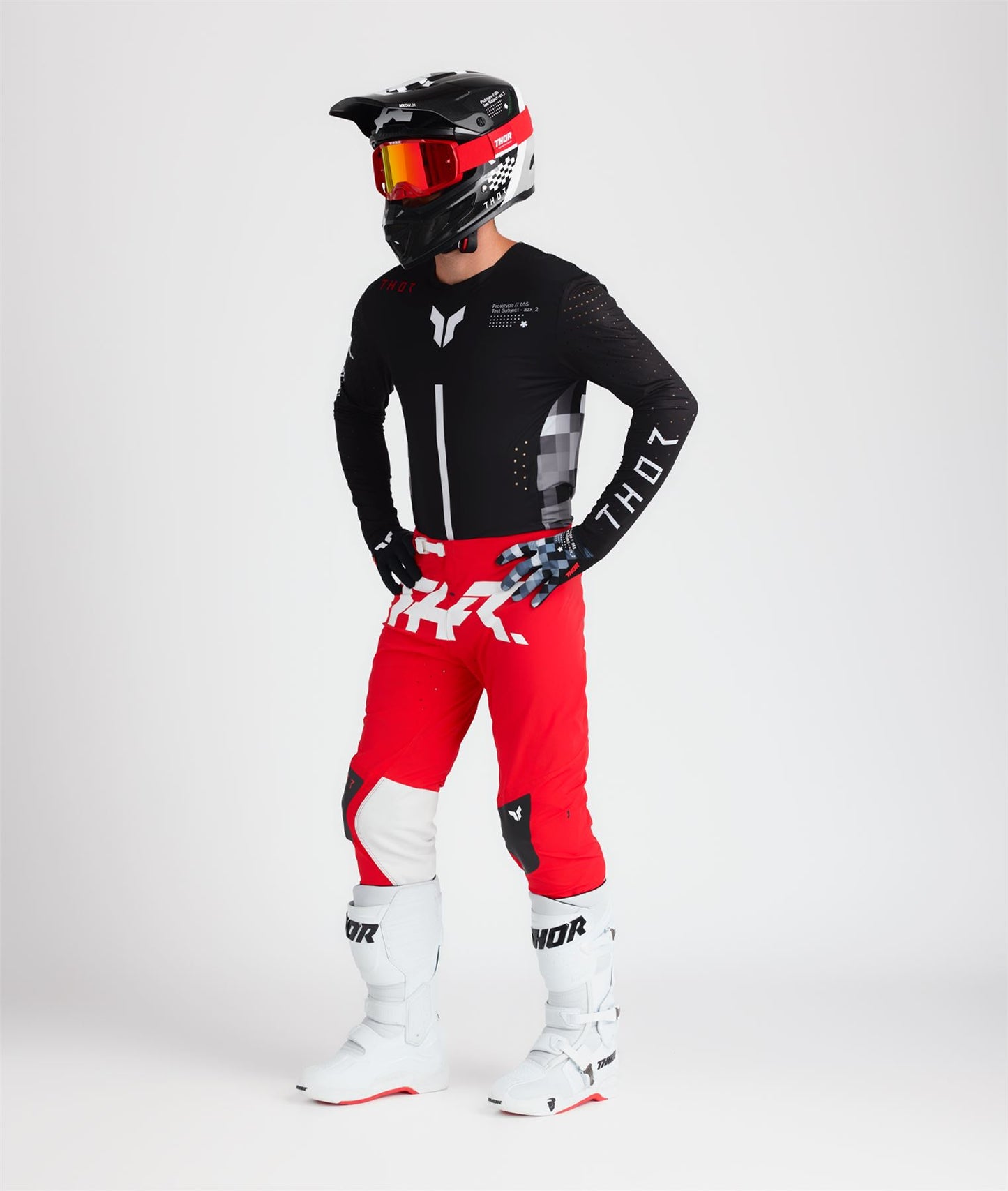 Thor 2025 Motocross Combo Kit Sportmode Riot Black Red