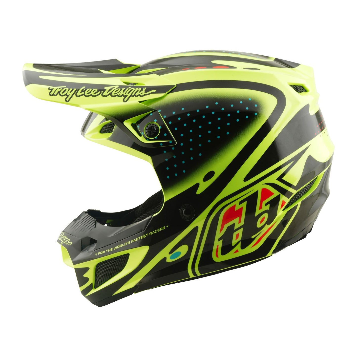 Troy Lee Designs Spring 2026 MX SE5 Polycarbonate The Line Helmets Flo Yellow