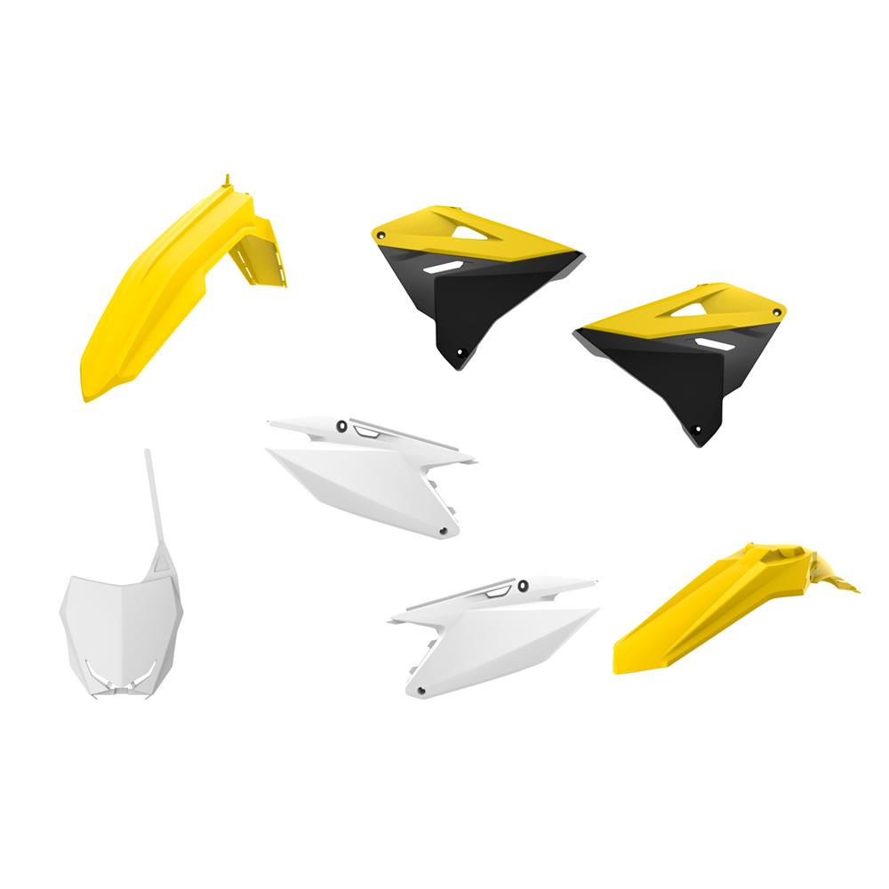 Polisport Yellow Plastics Box Kit For Suzuki RM 125 2001-2008 Restyling To RMZ 2022