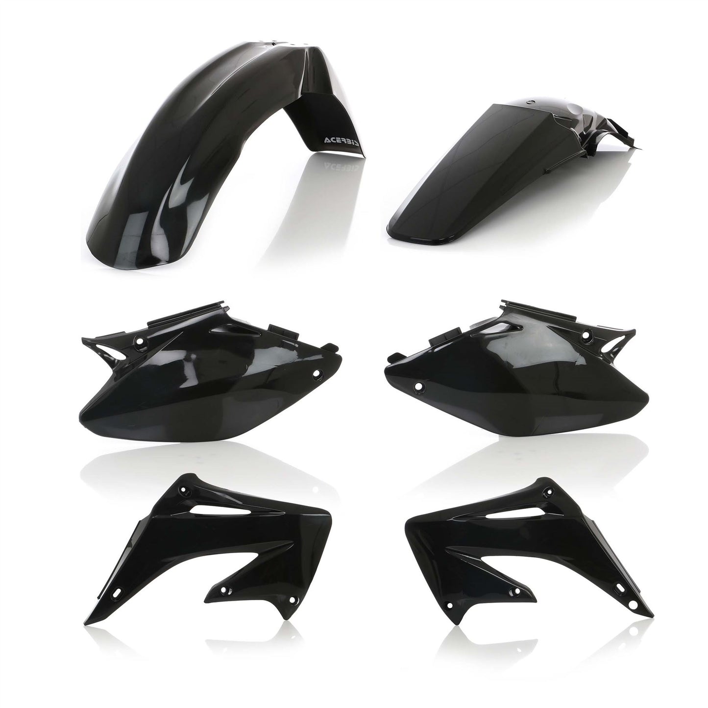 Acerbis Plastic Kit Black For HONDA CR 250 R 2T 2002-2003