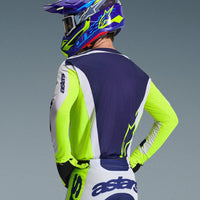 Alpinestars 2026 Racer Air Riway Motocross Jersey Light Grey Yellow Flo Blue