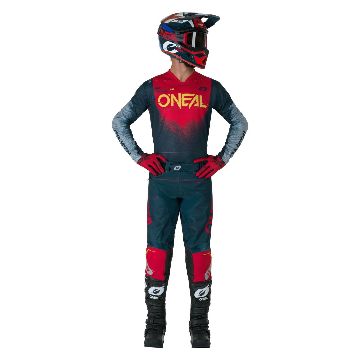 O'Neal 2026 Hardwear Swipe Navy Orange MX Combo Kit