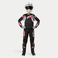Alpinestars 2024 Stella Fluid Womens Motocross Combo Kit Pants & Jersey Black White Pink CLEARANCE