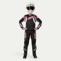 Alpinestars 2024 Stella Fluid Womens Motocross Combo Kit Pants & Jersey Black White Pink