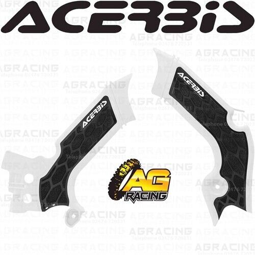 Acerbis X-Grip Frame Protector Guards White Black For Kawasaki KX 250 X 2021-24