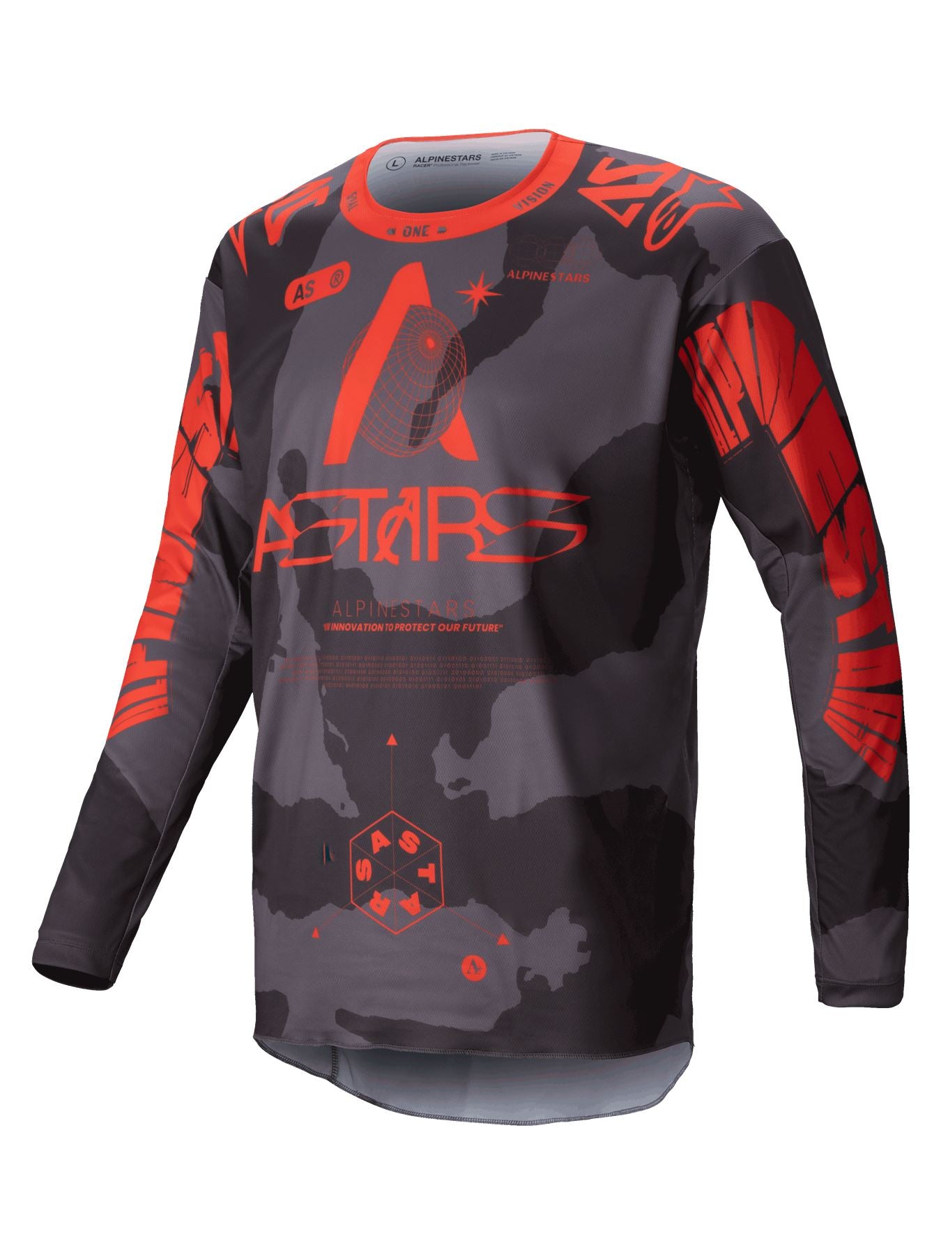 Alpinestars 2025 Racer Hollow Motocross Combo Kit Grey Camo Orange Fluo