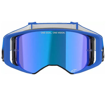 Alpinestars 2025 Goggles Supertech Stream Blue Blue Mirror