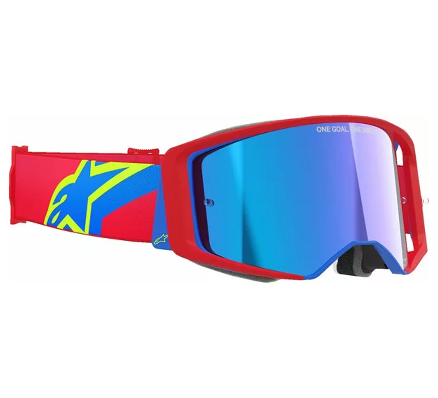Alpinestars 2025 Goggles Supertech Corp Absolute Vision Red Blue Mirror Blue