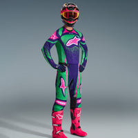 Alpinestars 2026 Techstar Nomur Motocross Combo Kit Deep Purple Green Pink Fluo
