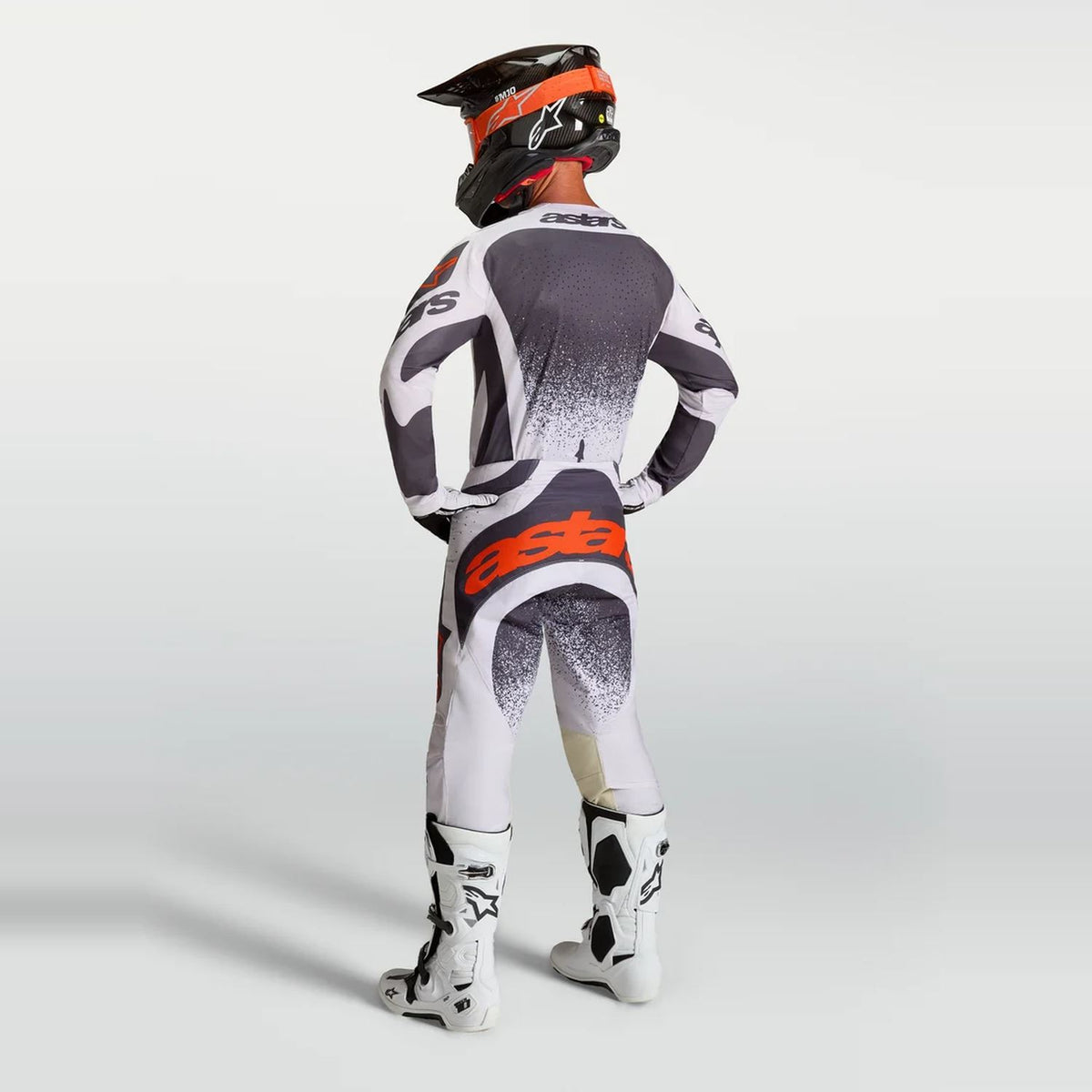 Alpinestars 2027 Techstar Swan MX Combo Kit Light Lilac Dark Gray Red Fluo