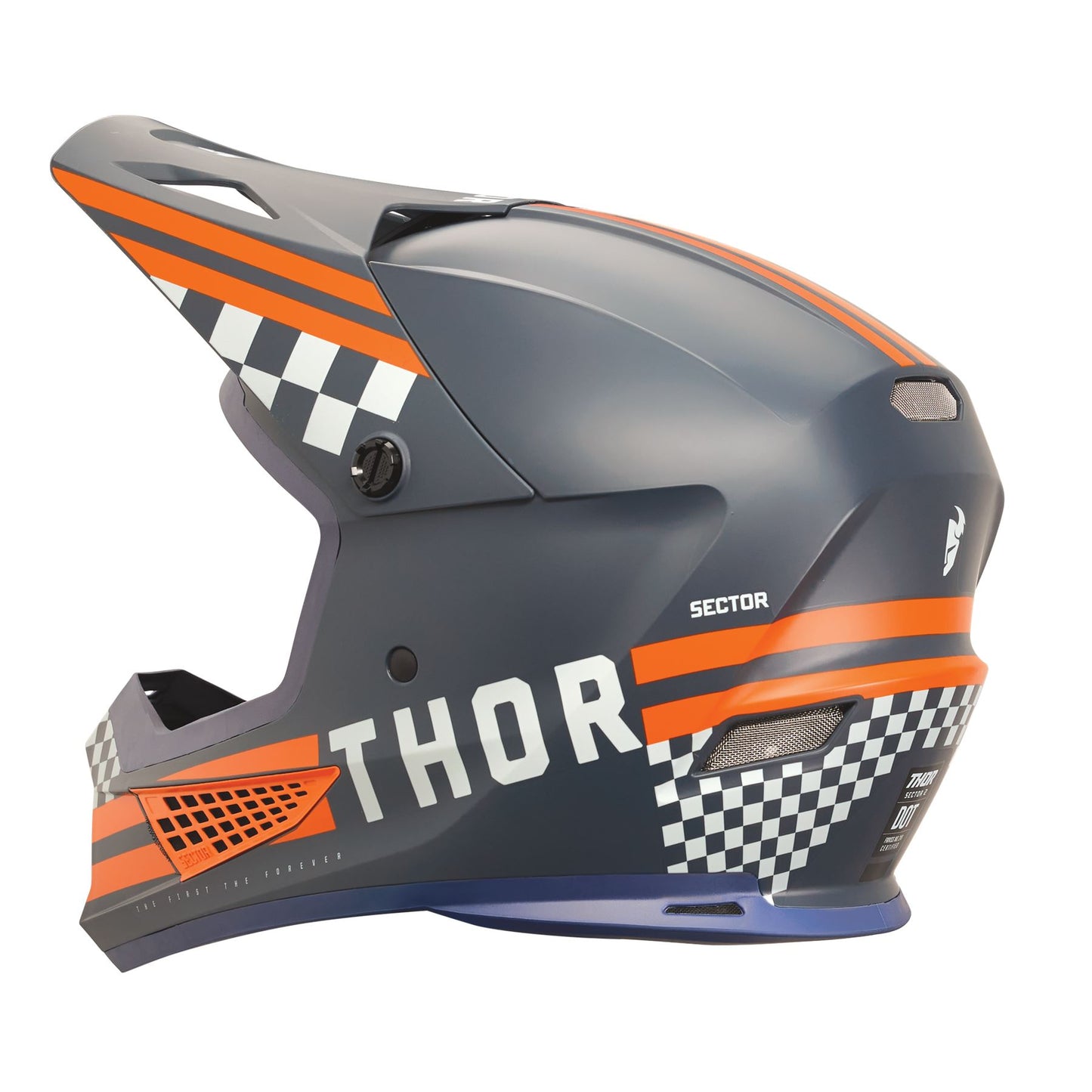 Thor 2025 Motocross Helmet Sector 2 Combat Midnight Orange