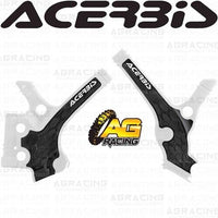 Acerbis X-Grip Frame Protector Guards White Black For Yamaha YZ 85 2019-2021