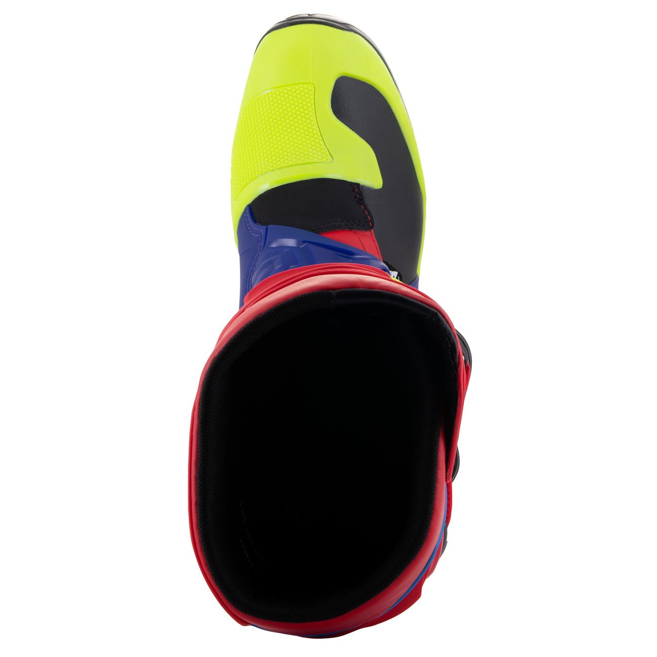 Alpinestars 2026 Tech 3 Motocross Boots Bright Red Dark Blue Yellow Fluo