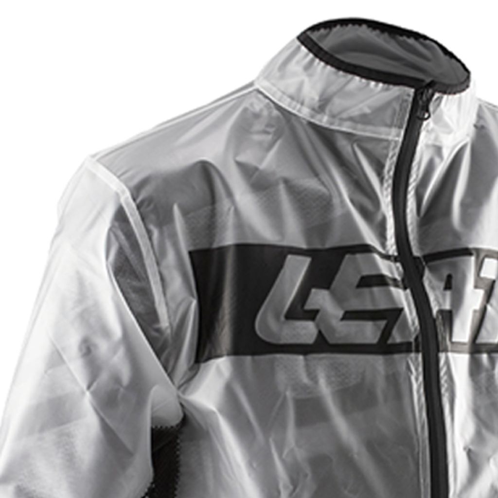 Leatt Translucent Clear Black Rain Jacket Waterproof