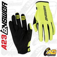 Answer 2023 Ascent Gloves Adult Acid Flo Yellow   A23