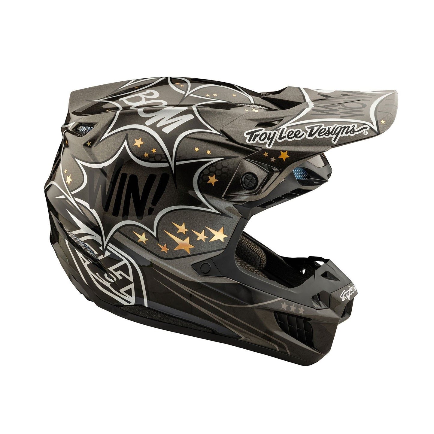 Troy Lee Designs 2025 Motocross Helmet SE5 Carbon Cosmic Explosion Grey