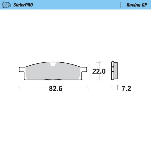 Moto-Master Front Left Pro Racing GP Sintered Brake Pads For Yamaha YZ 85 LW (19/16) 2002-2026